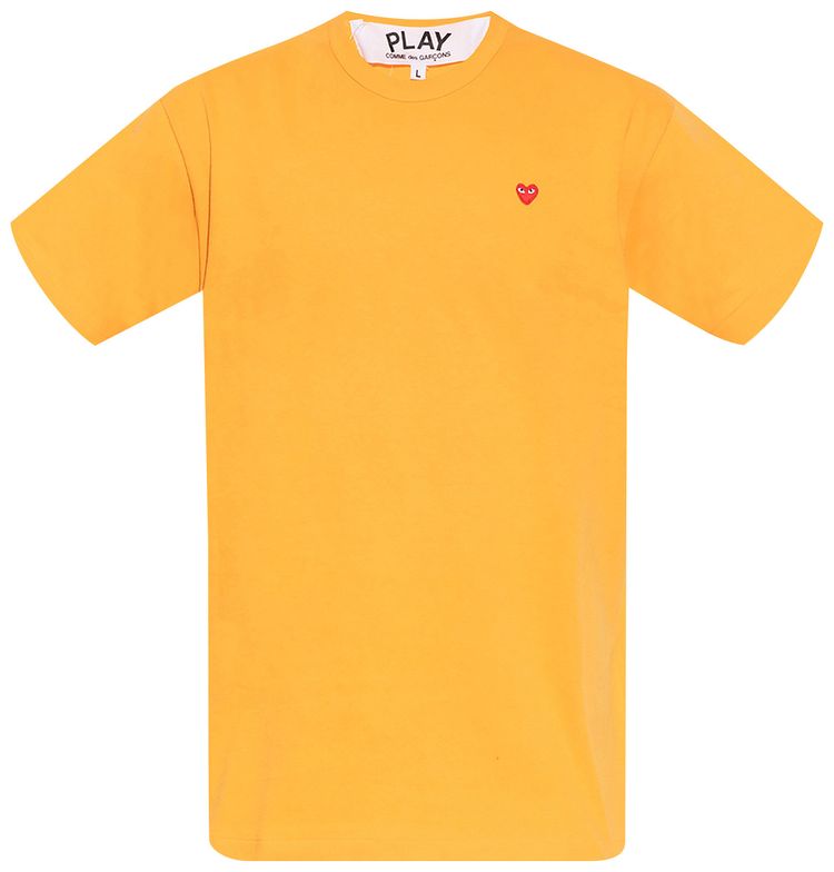Comme des Garcons PLAY Small Heart T Shirt Yellow