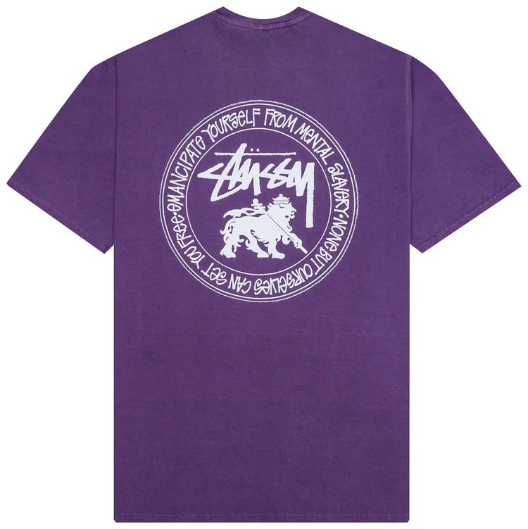 Stussy Rasta Dot Pigment Dyed Tee Purple