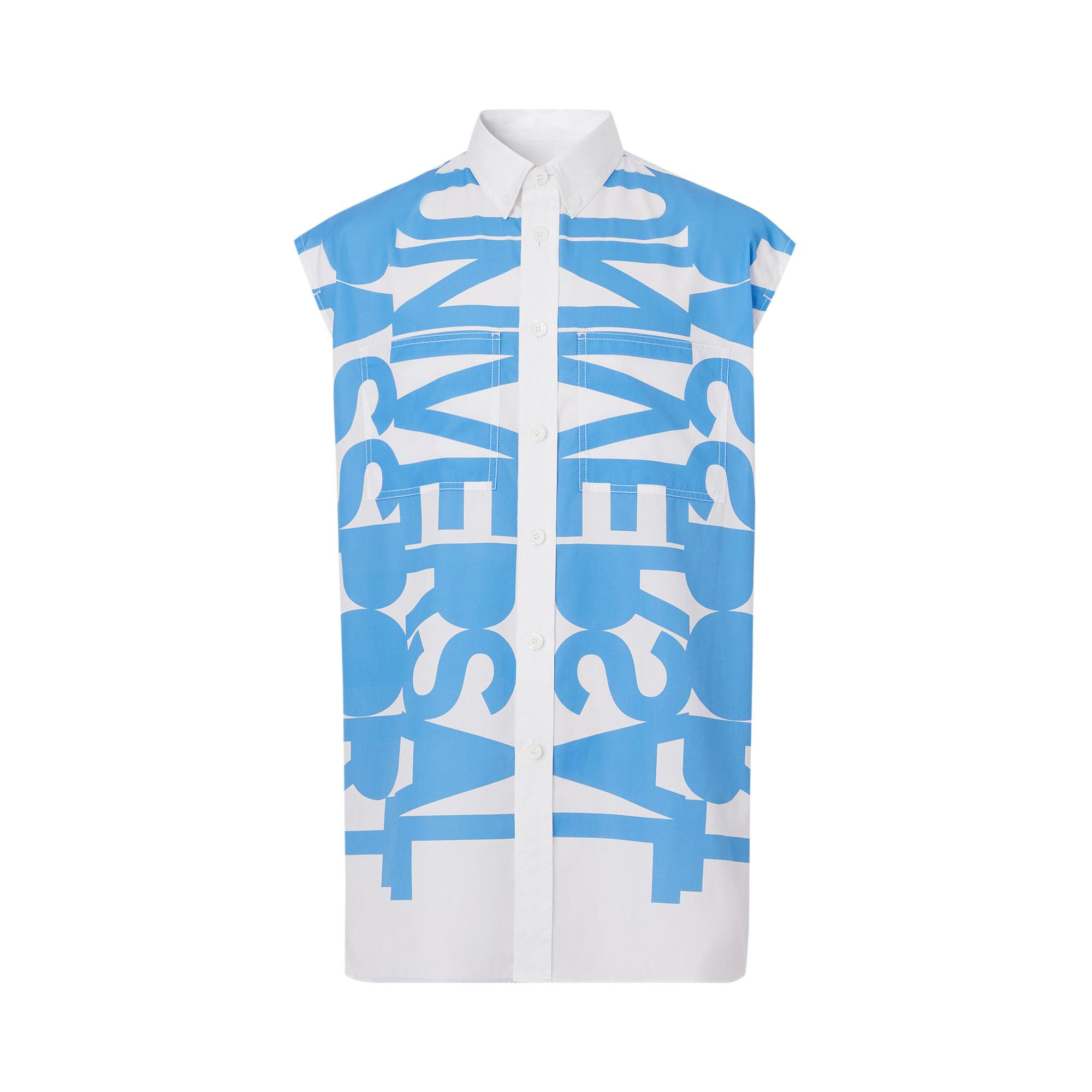 Tシャツ・カットソー Burberry SS22 SLEEVELESS SHIRT (8051899_A9129) Burberry Blue Topaz Universal Passport Sleeveless Shirt