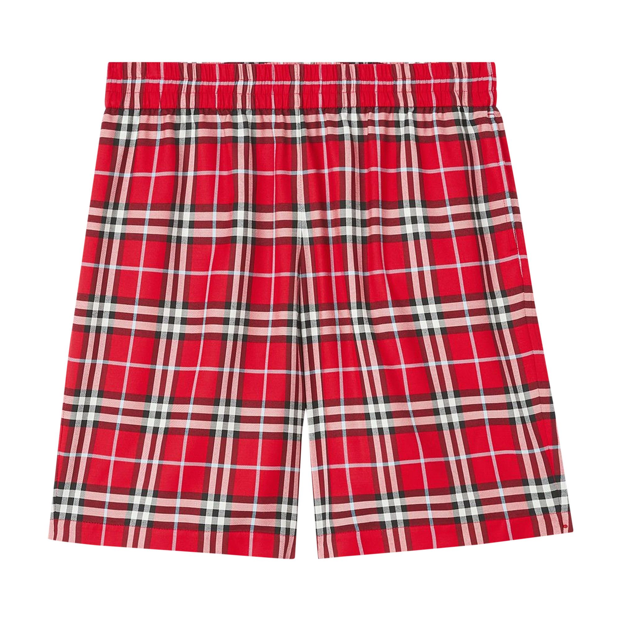 Red on sale burberry shorts
