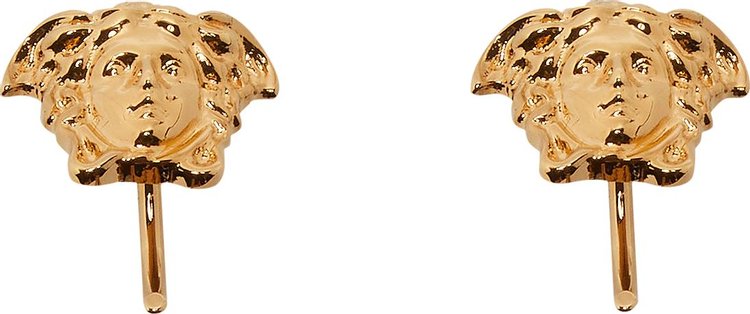 Vintage Gianni Versace Gold Medusa Head Drop Earrings – Recess