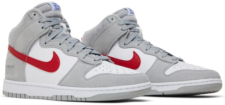 Nike Dunk High SE Athletic Club   Light Smoke Grey Gym Red