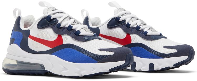 Nike Air Max 270 React GS White Midnight Navy Red