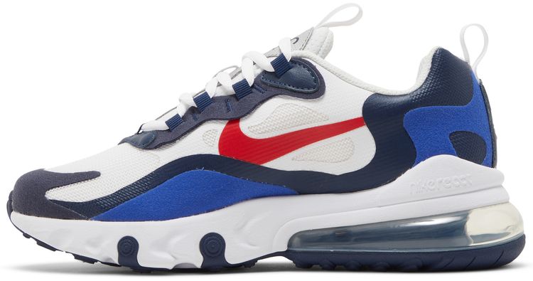 Nike Air Max 270 React GS White Midnight Navy Red