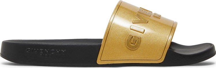 Givenchy Logo Slide 'Metallic Golden' | GOAT