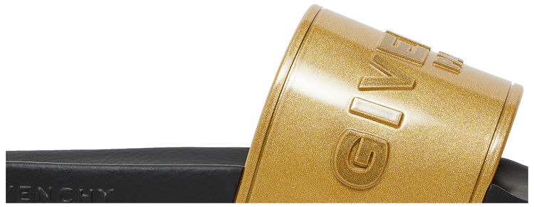 Givenchy Logo Slide Metallic Golden