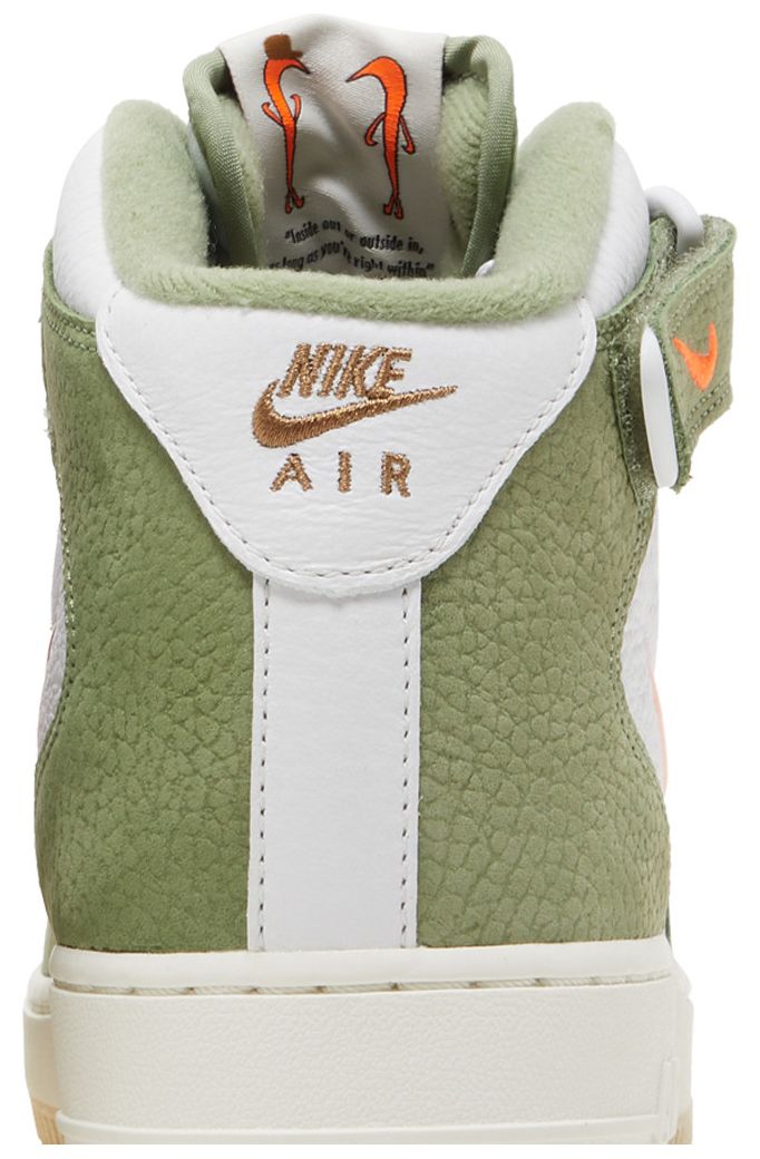 Nike Air Force 1 Mid QS Oil Green Orange