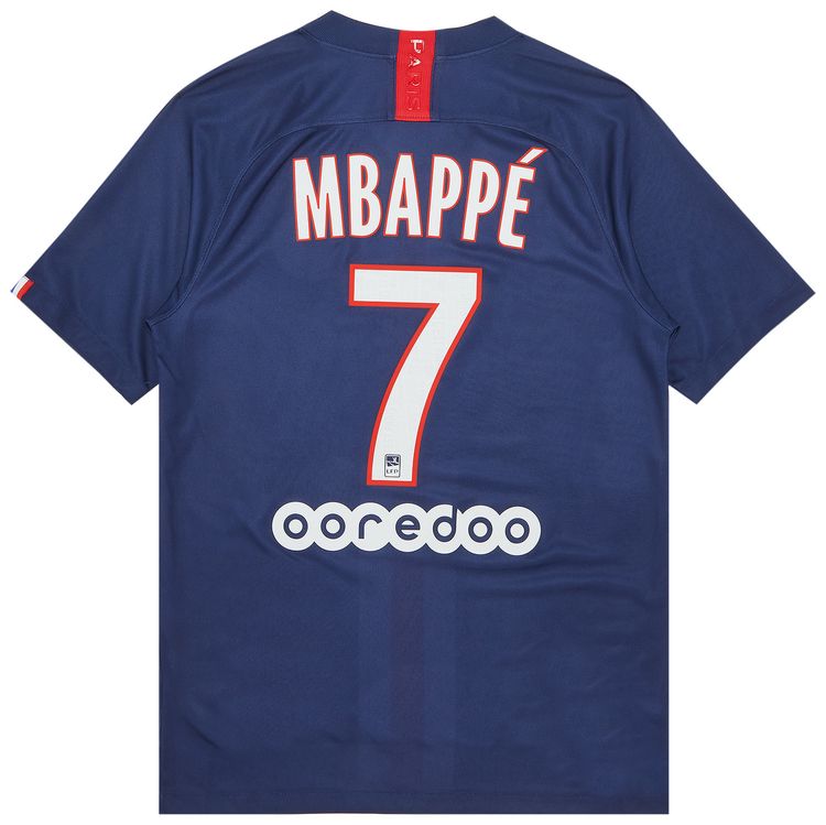 Pre Owned Nike Paris Saint Germain Mbappe Home Jersey Navy