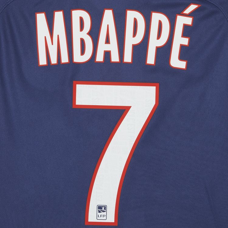 Pre Owned Nike Paris Saint Germain Mbappe Home Jersey Navy