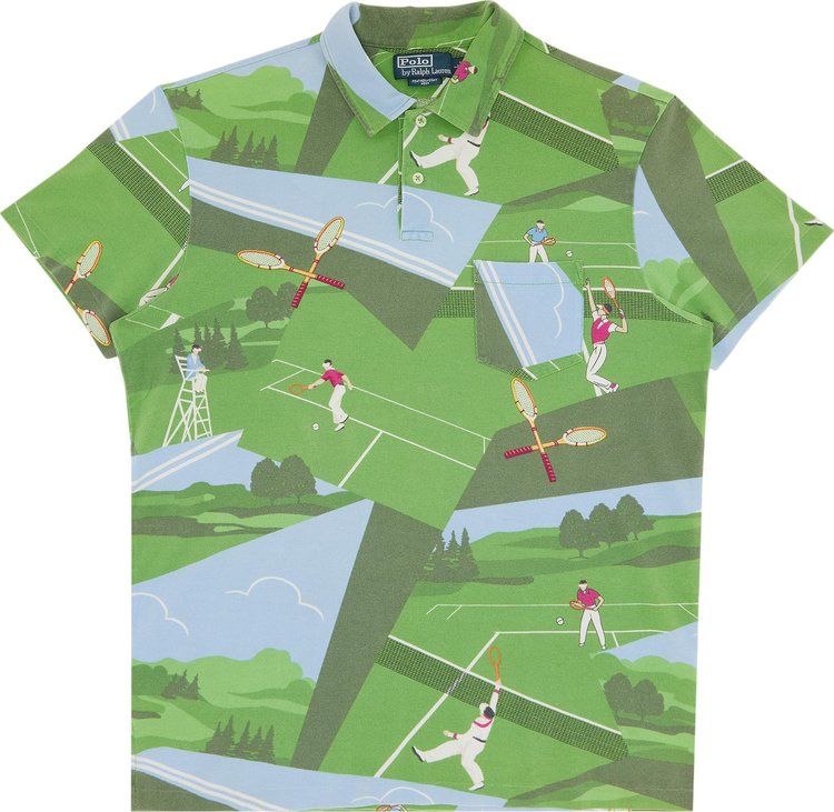 Polo Ralph Lauren Short-Sleeve Tennis Polo Shirt 'Green'