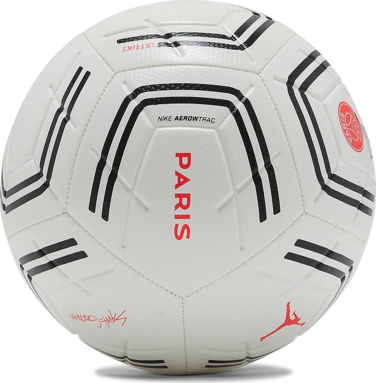 Pre Owned Nike Paris Saint Germain Aerowtrac Soccer Ball Signed by Lionel Messi White