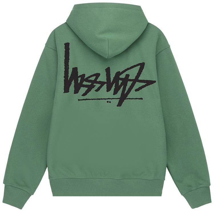 Stussy Flipped Zip Hoodie Green