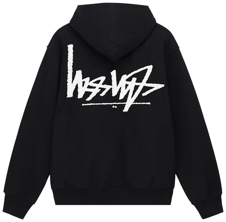 Stussy Flipped Zip Hoodie Black