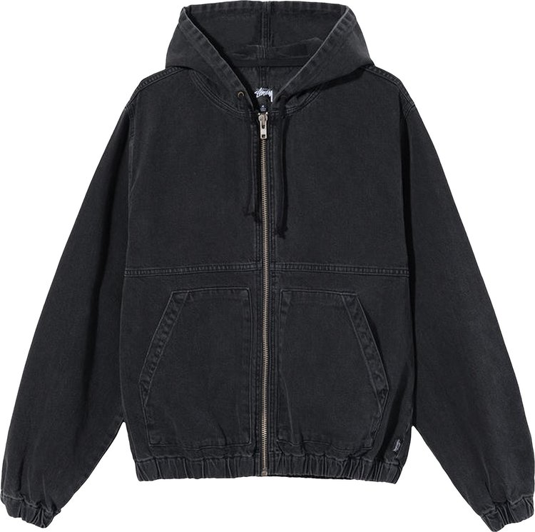 Buy Stussy Denim Work Jacket 'Black' - 115616 BLAC | GOAT