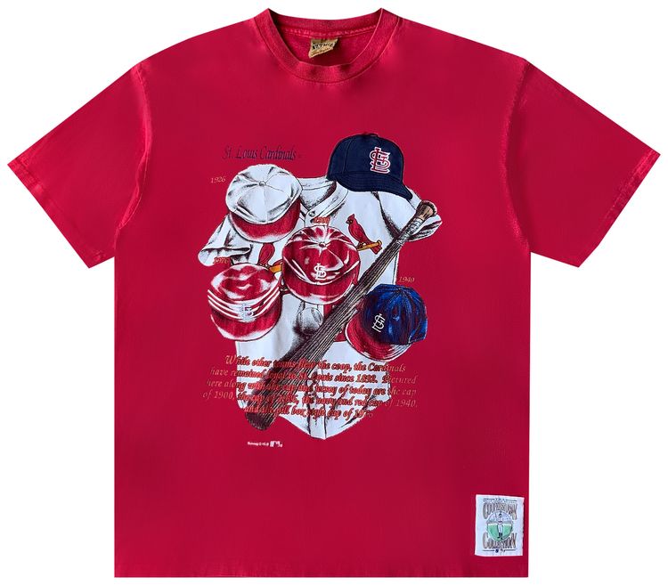 Pre Owned Vintage 90s St Louis Cardinals Cooperstown Tee Red