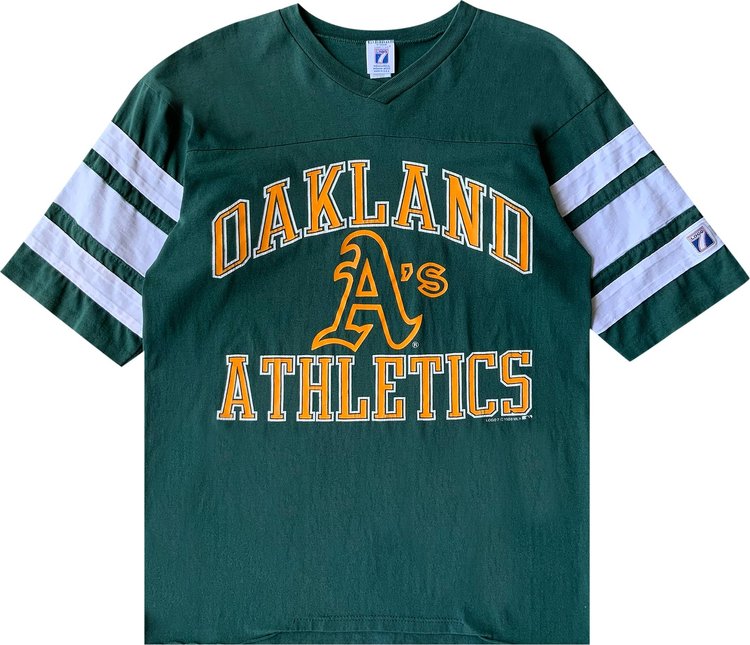 Pre-Owned Vintage 1988 Oakland A's V-Neck Shirt 'Green'