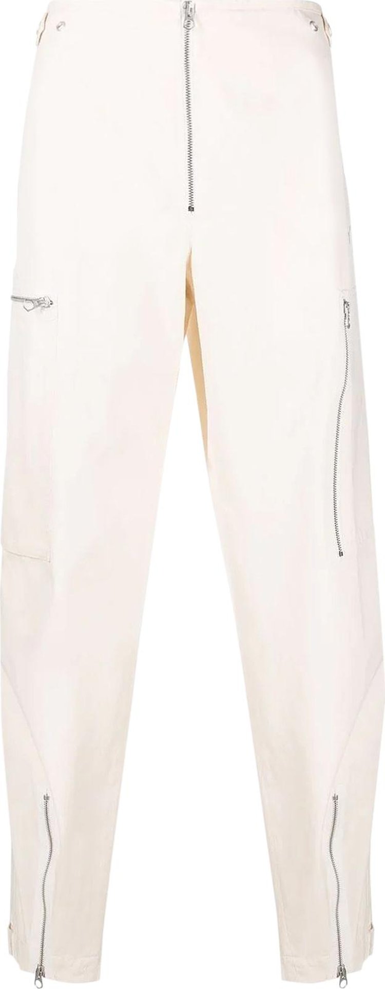 Jil Sander Zip Embellished Trousers 'Off White'