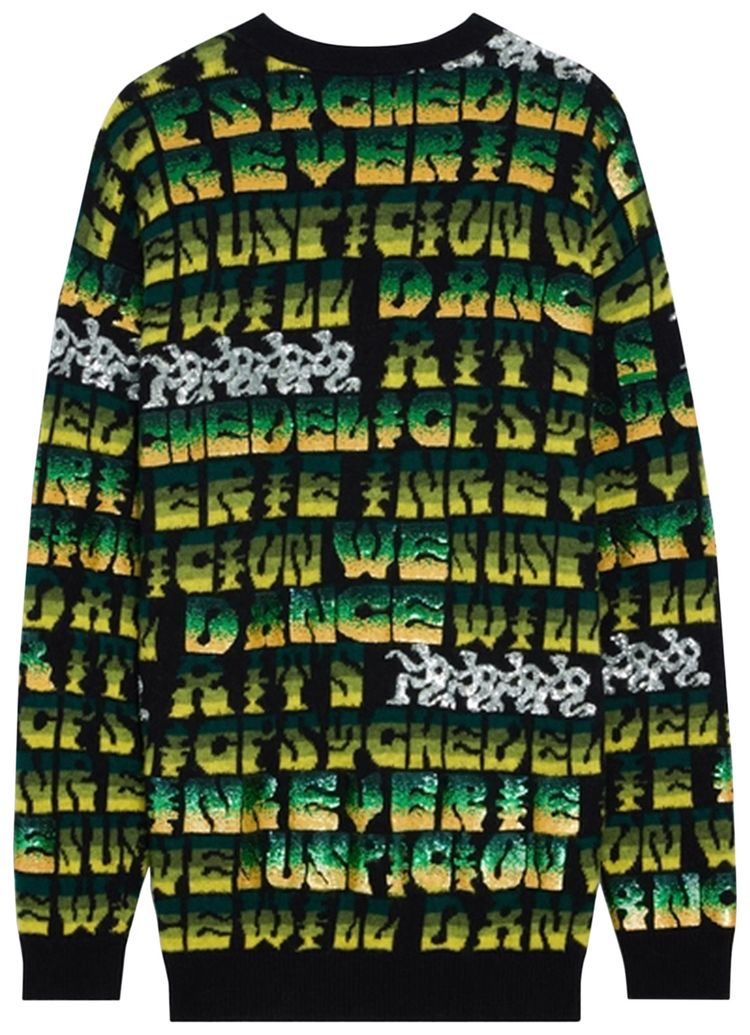 CELINE Artist Jacquard Cardigan BlackGreen