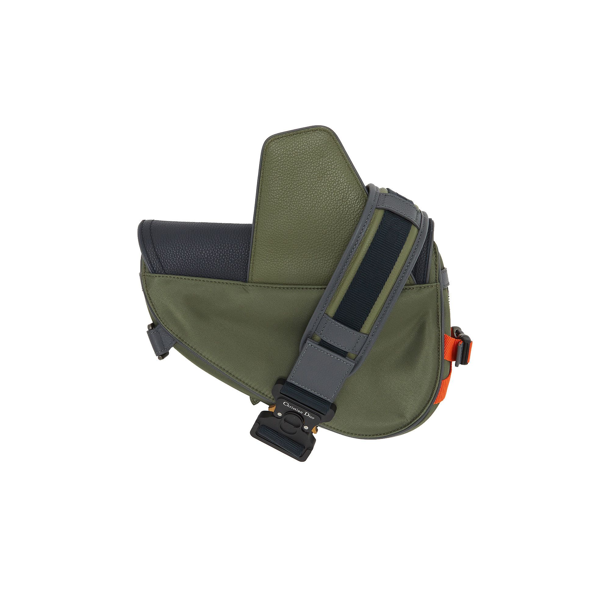 Buy Dior x Sacai Saddle Bag 'Olive/Navy' - 1ADPO246USC H65E | GOAT
