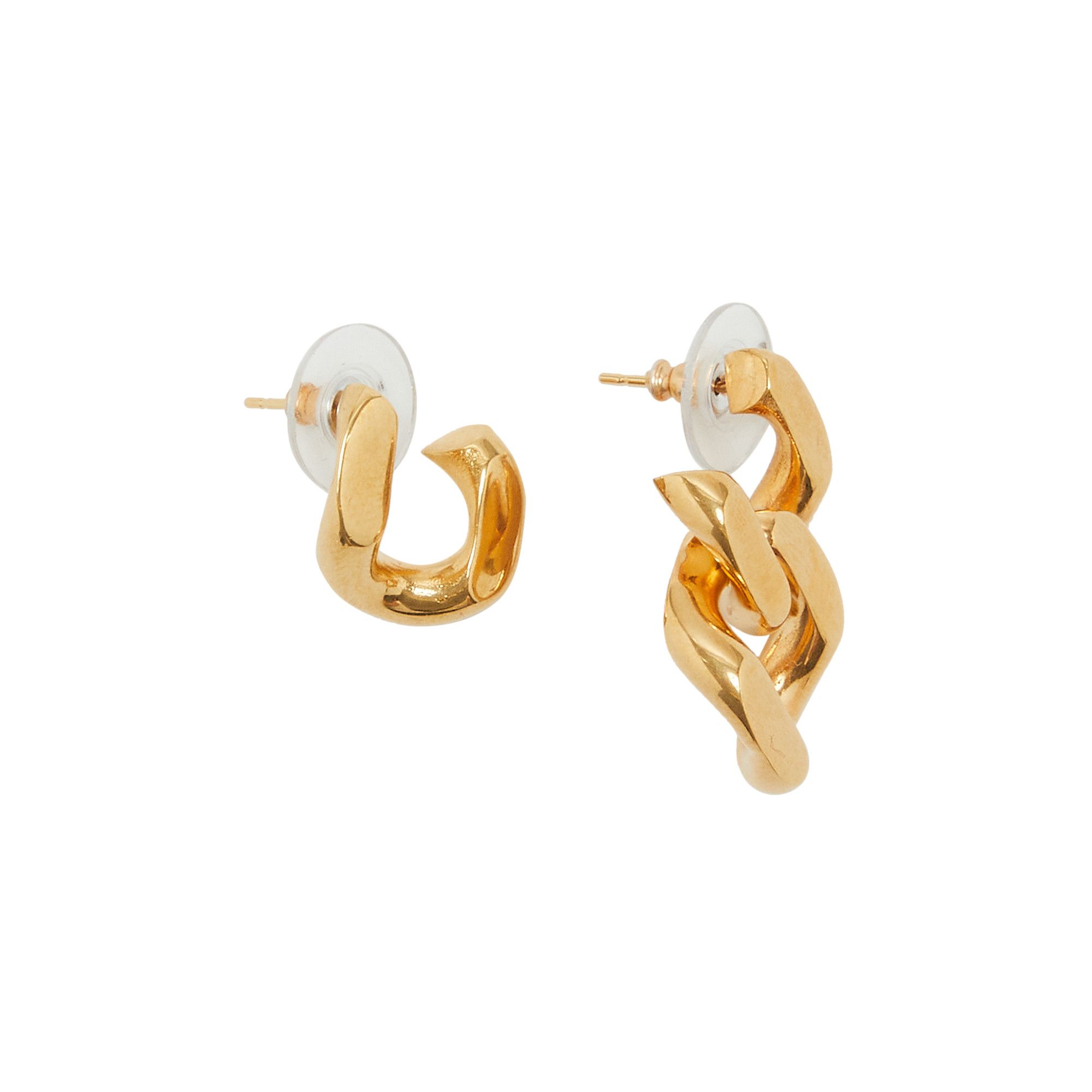 ピアス SAINT LAURENT ASYMMETRICAL EARRINGS Saint Laurent Asymmetrical curb chain earrings - ShopStyle