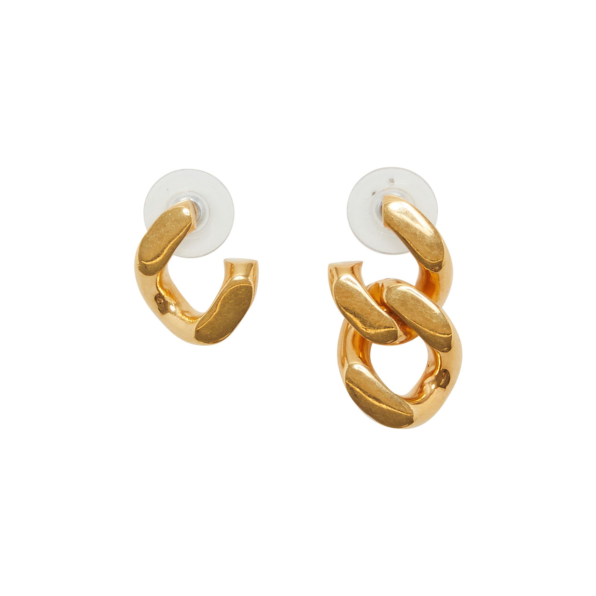 ピアス SAINT LAURENT ASYMMETRICAL EARRINGS Saint Laurent Asymmetrical curb chain earrings - ShopStyle