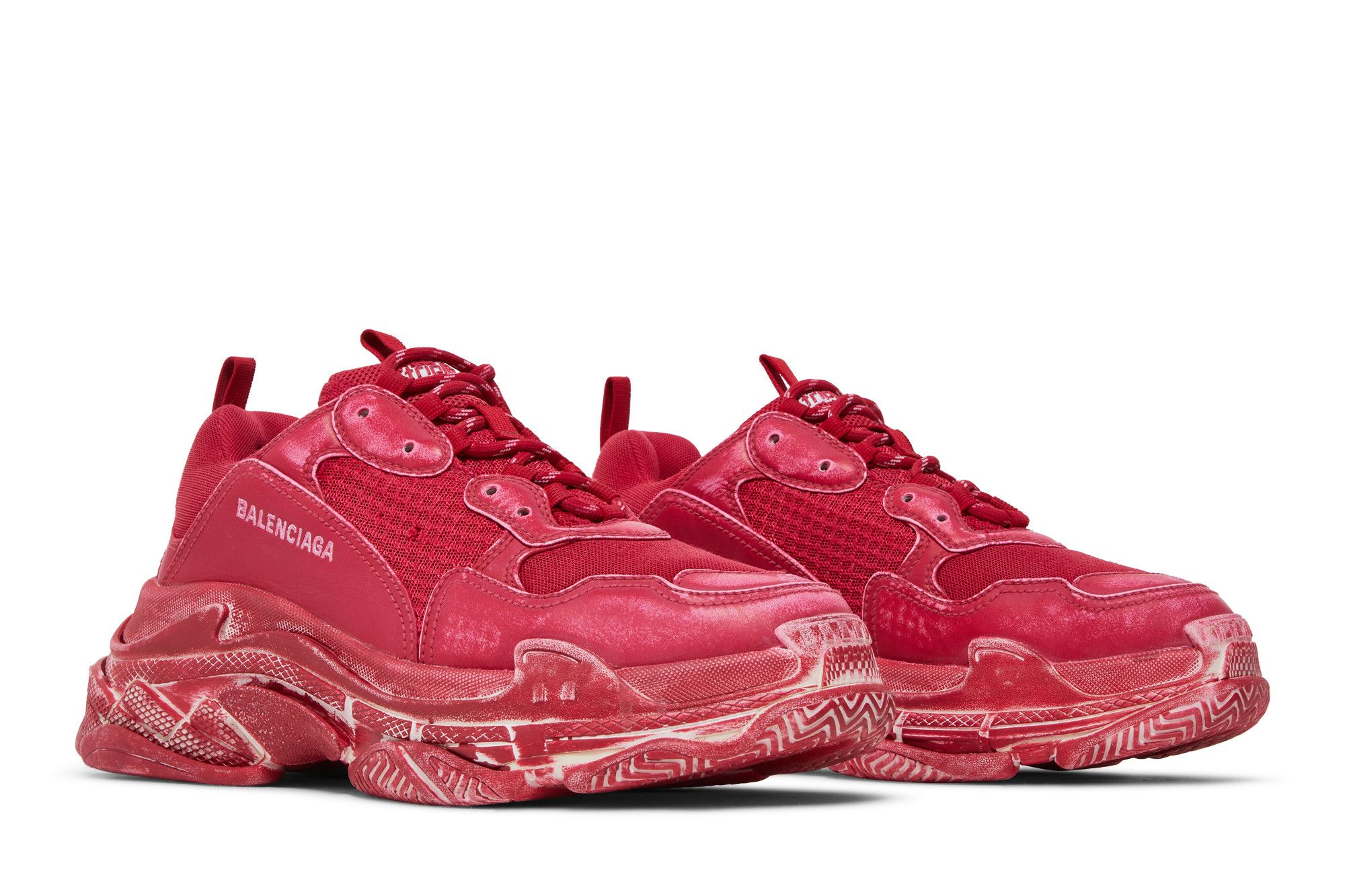 Balenciaga triple s clear sole red deals
