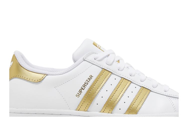 adidas Originals Superstar White/Gold Women's Shoes, Size: 6 adidas Originals Superstar White/Gold Women's Shoes, Size: 6