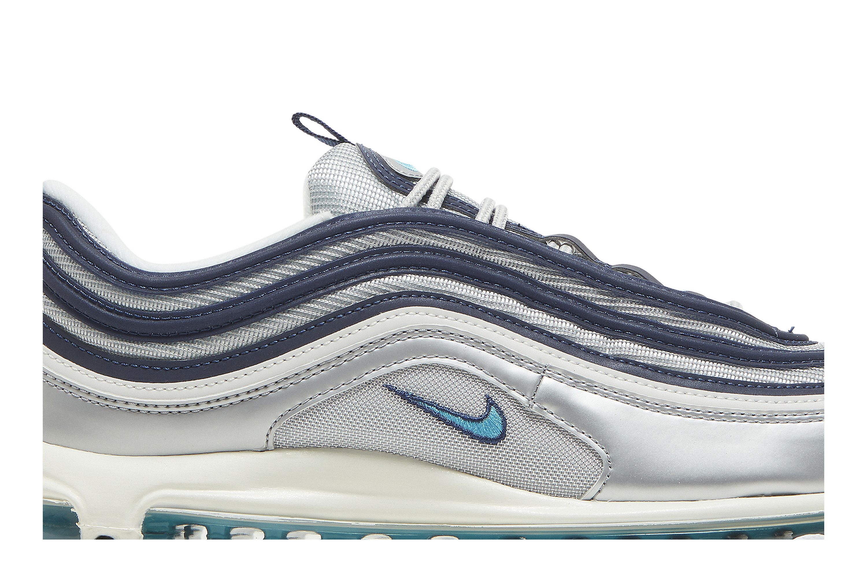 Silver and blue air max 97 sale