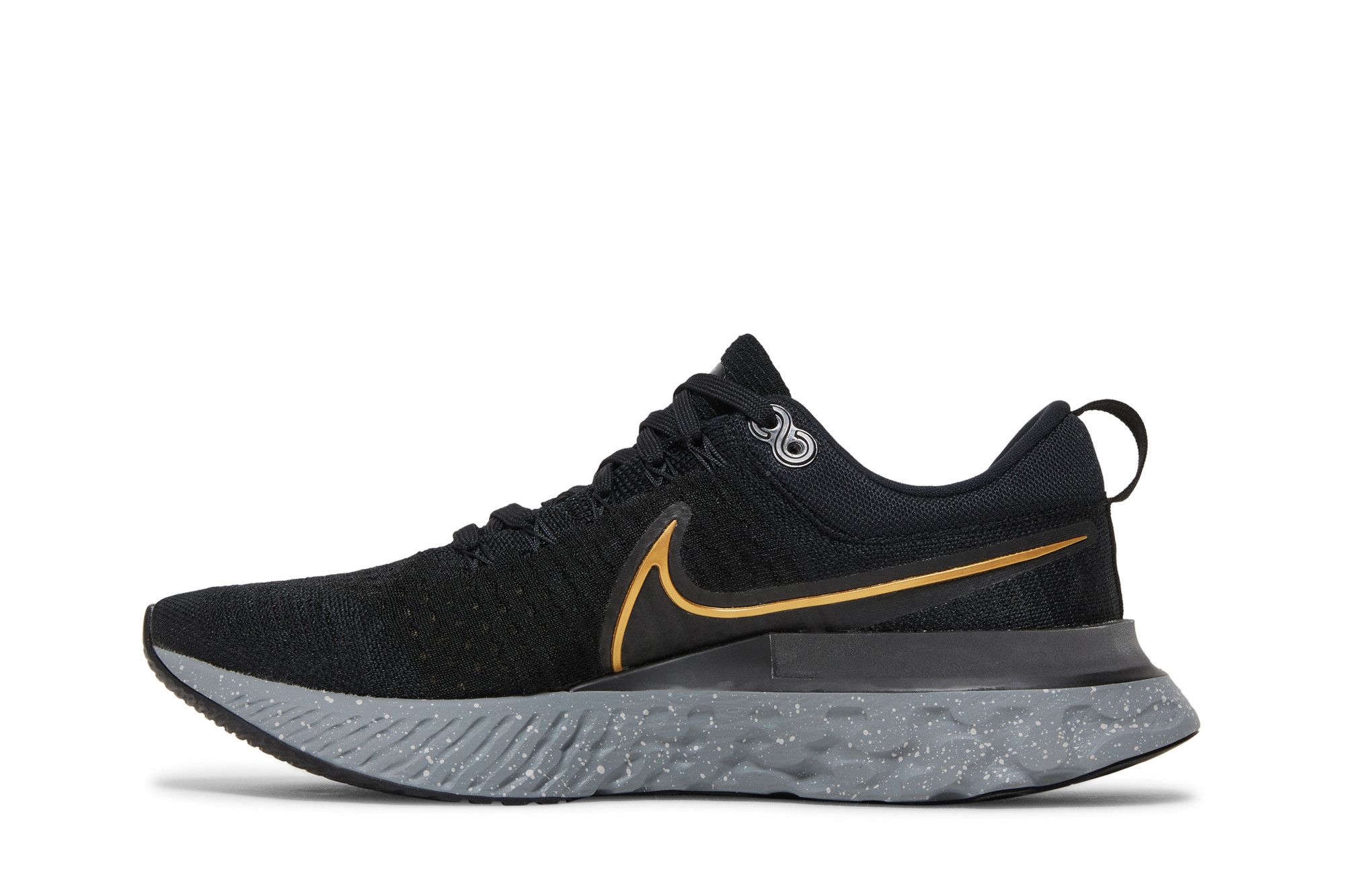 Size 11.5 React Infinity Run Flyknit 2 Black Metallic Gold