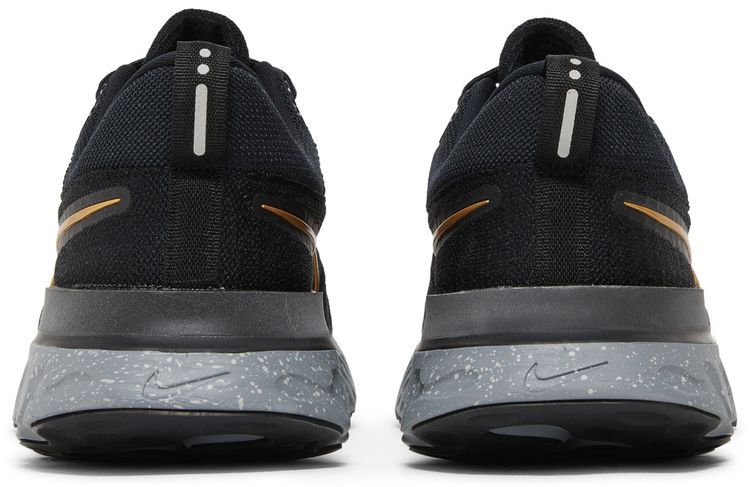 Nike React Infinity Run Flyknit 2 Black Metallic Gold
