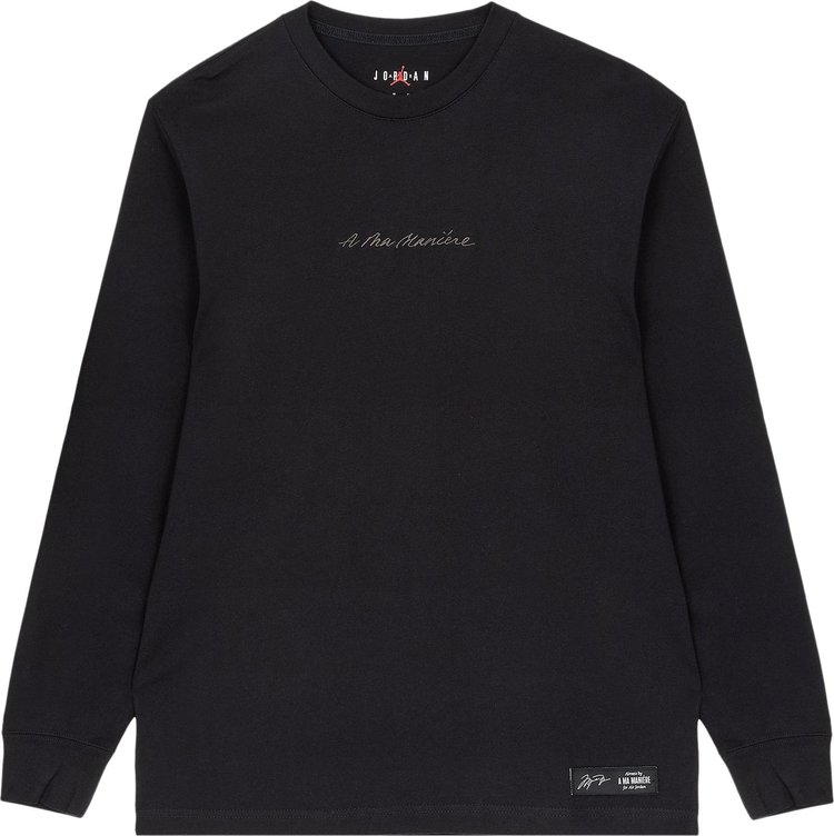 Air Jordan x A Ma Maniére Long-Sleeve T-Shirt 'Black/Medium Ash'