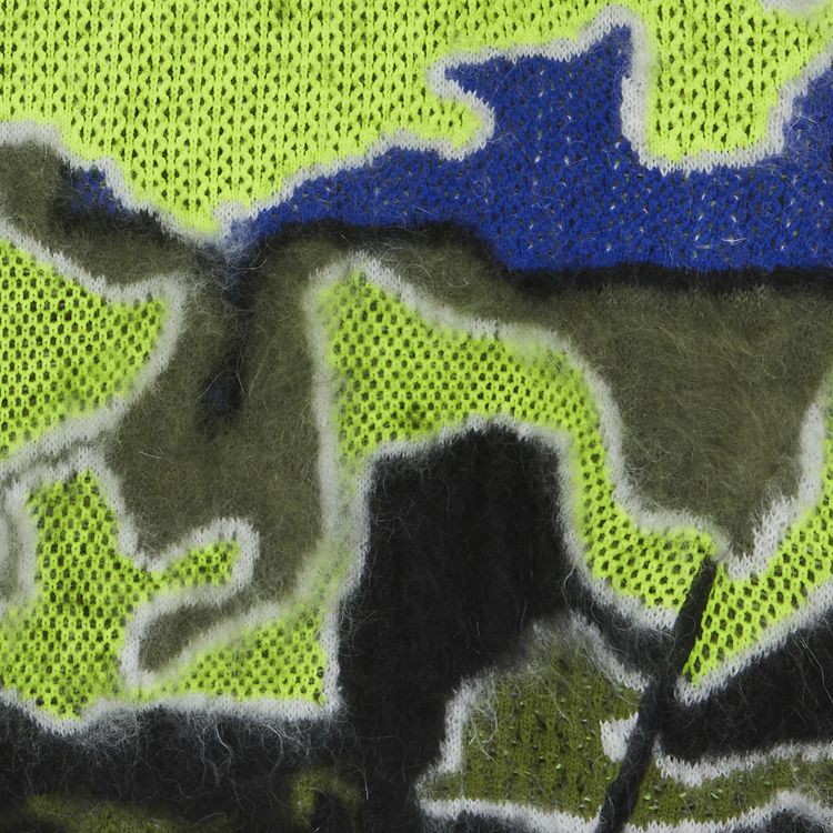 Loewe Cardigan BlueYellowKhakiGreen