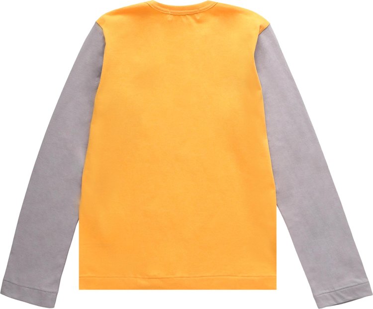 Comme des Garcons PLAY Bi Color T Shirt YellowGrey