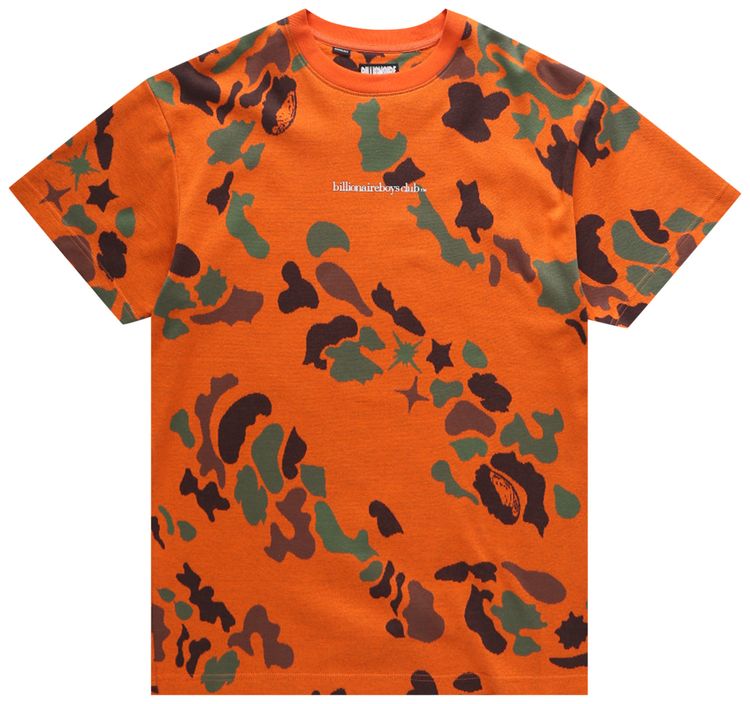 Billionaire Boys Club BB Foilage Short Sleeve Knit Red Orange