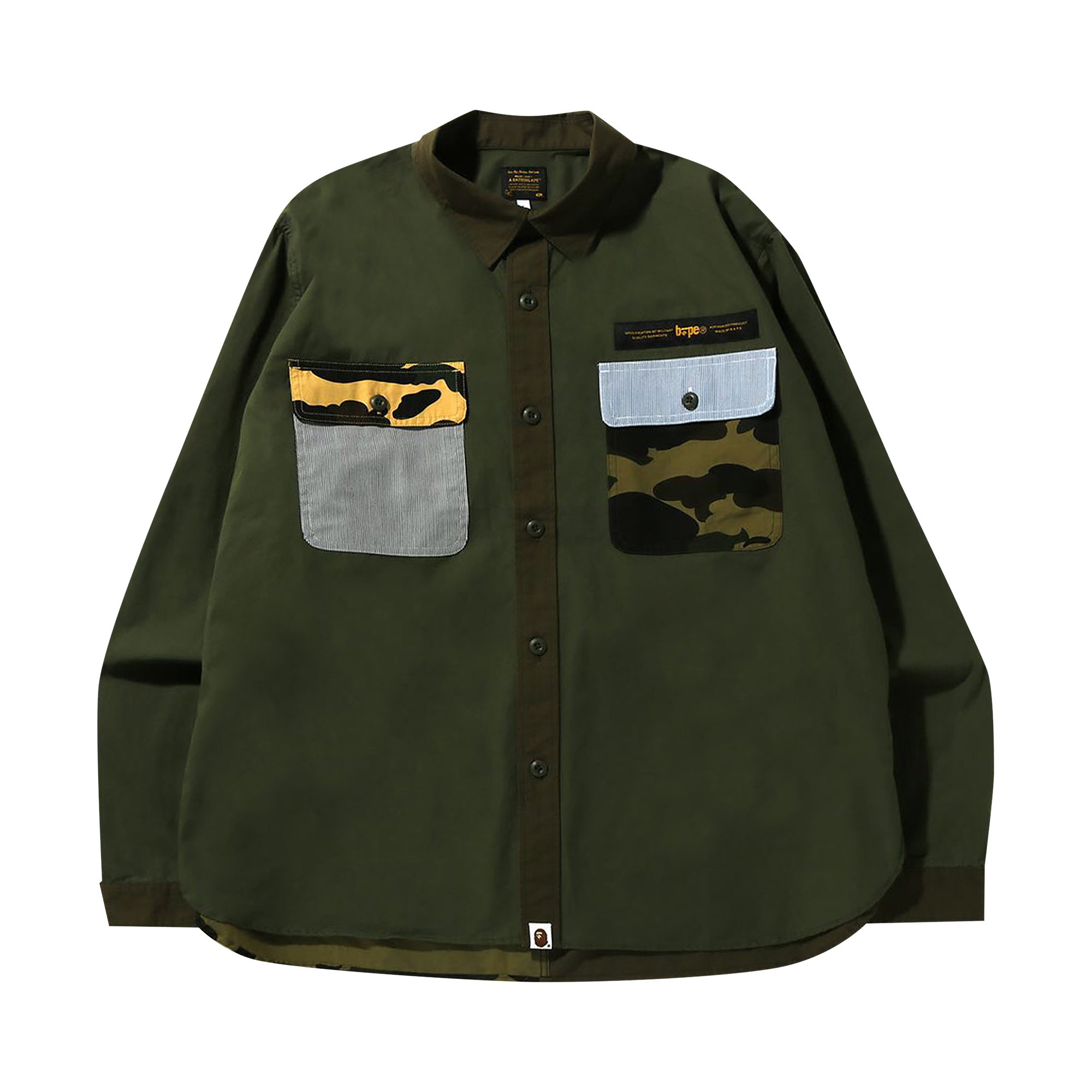 Buy BAPE Military Crazy Pattern Relaxed Fit Shirt 'Multicolor