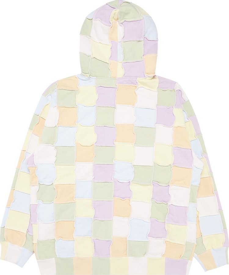 Supreme Reverse Patchwork Zip Up Hooded Sweatshirt Multicolor