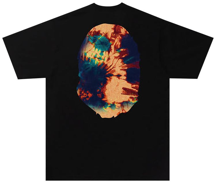 BAPE Tie Dye Big Ape Head Tee BlackNavy