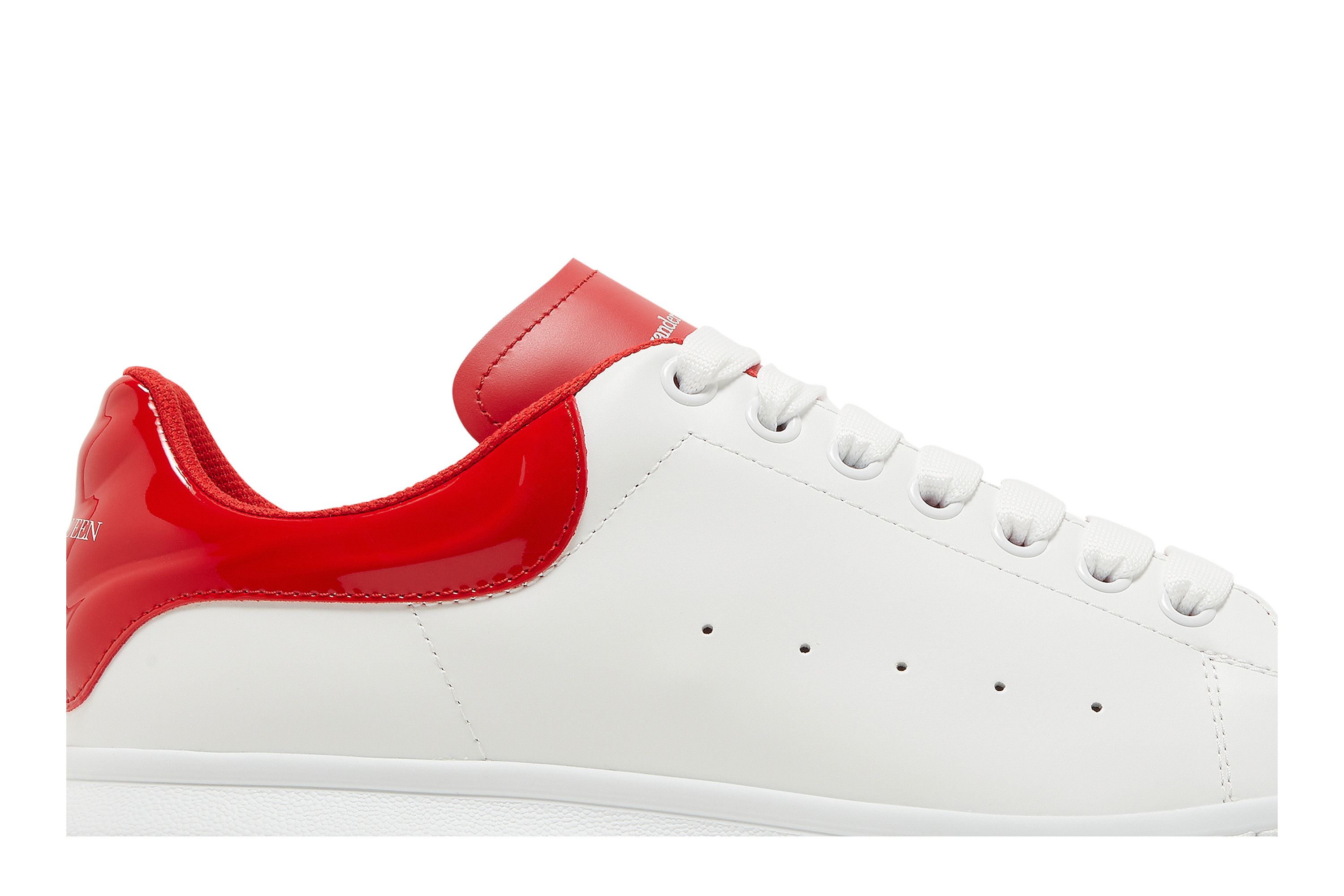 Size 12.0 Alexander McQueen Oversized Sneaker White Lust Red