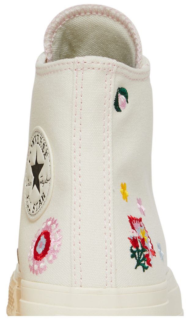 Converse Wmns Chuck Taylor All Star Lift Platform High Floral Embroidery   Egret