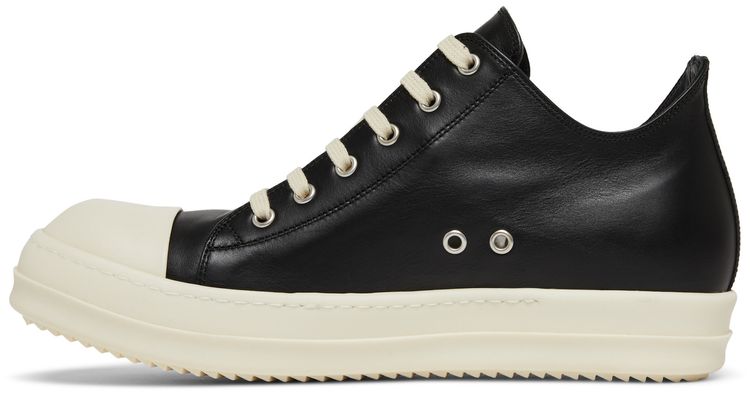 Rick Owens Strobe Leather Low Black Milk