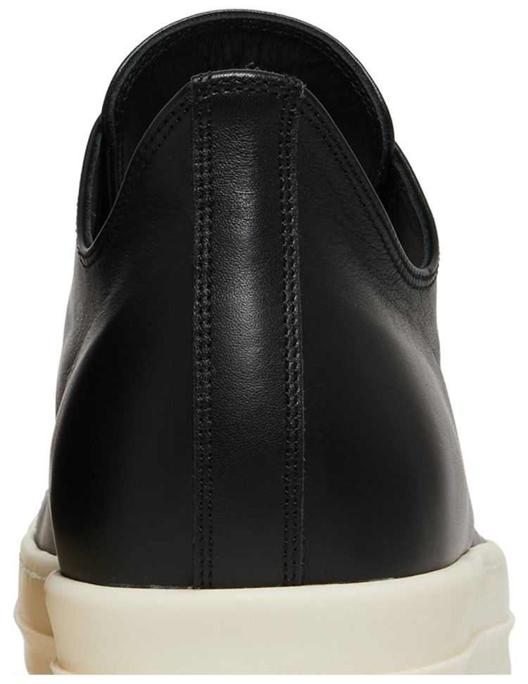 Rick Owens Strobe Leather Low Black Milk