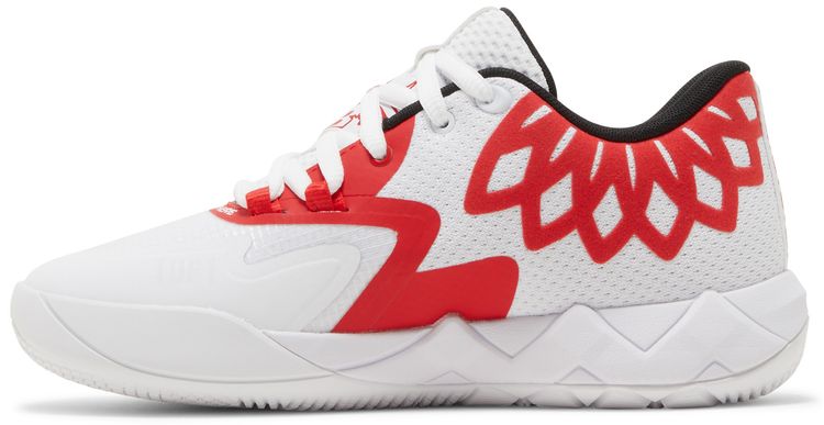 Puma MB01 Lo Jr Team Colors   White High Risk Red