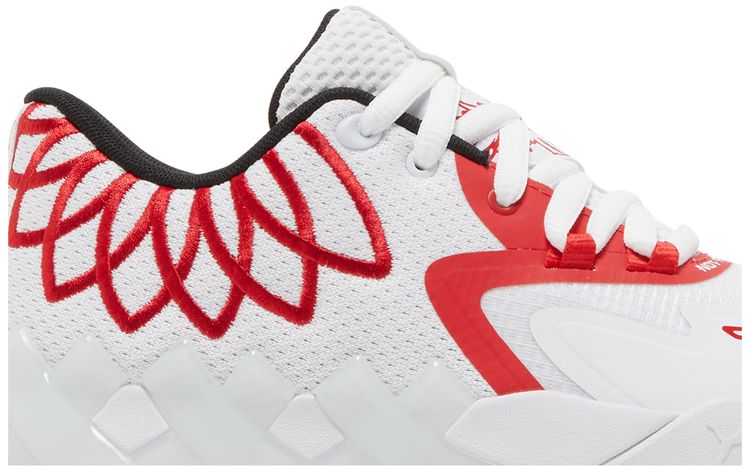 Puma MB01 Lo Jr Team Colors   White High Risk Red