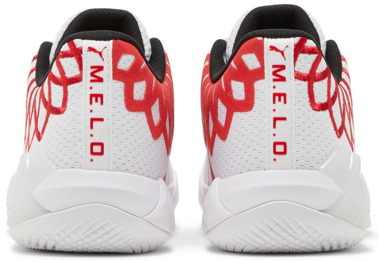 Puma MB01 Lo Jr Team Colors   White High Risk Red