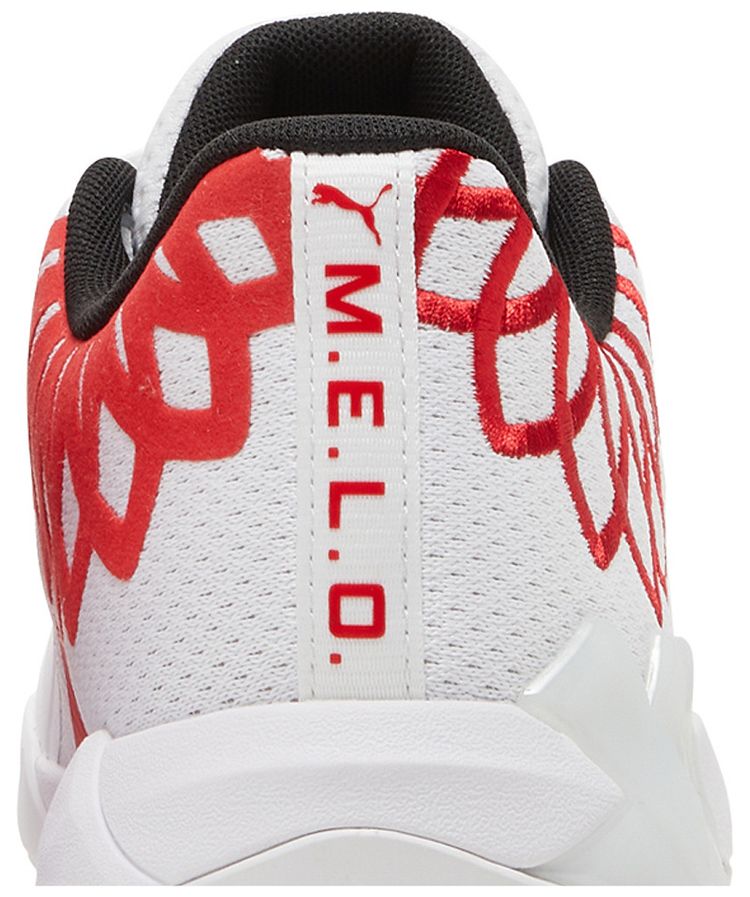 Puma MB01 Lo Jr Team Colors   White High Risk Red