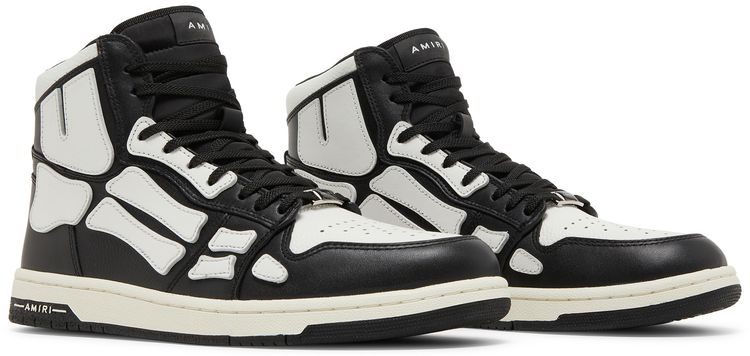 Amiri Skel Top High Black White