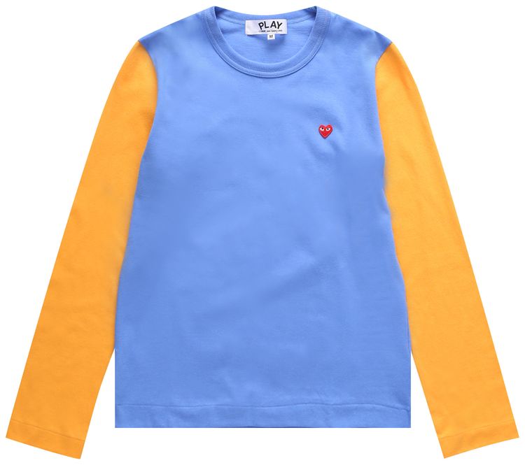 Comme des Garcons PLAY Bi Color T Shirt BlueYellow
