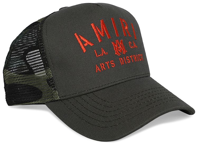 Amiri Amiri Stencil Trucker Hat Military Green