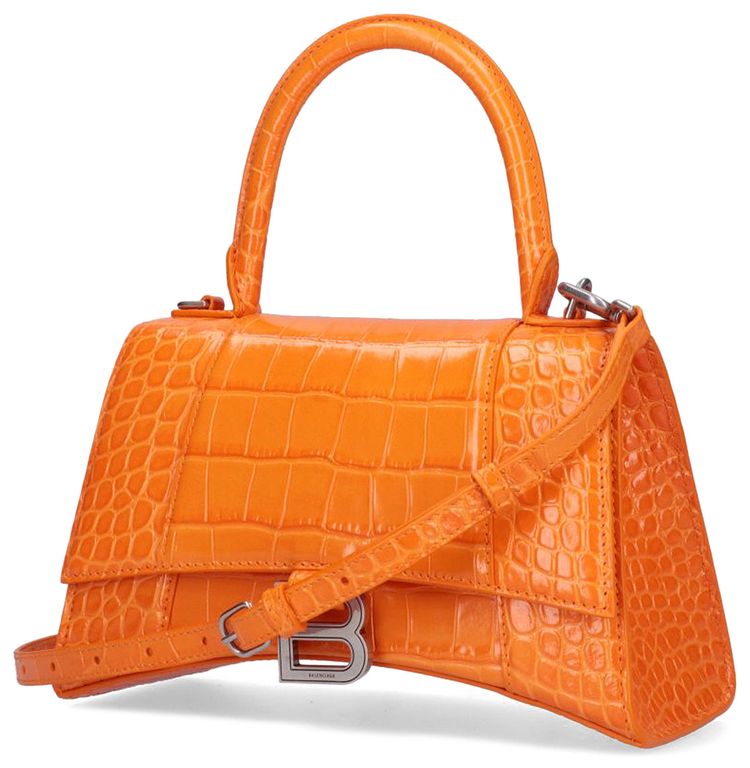 Balenciaga Hourglass Small Handbag Pop Orange