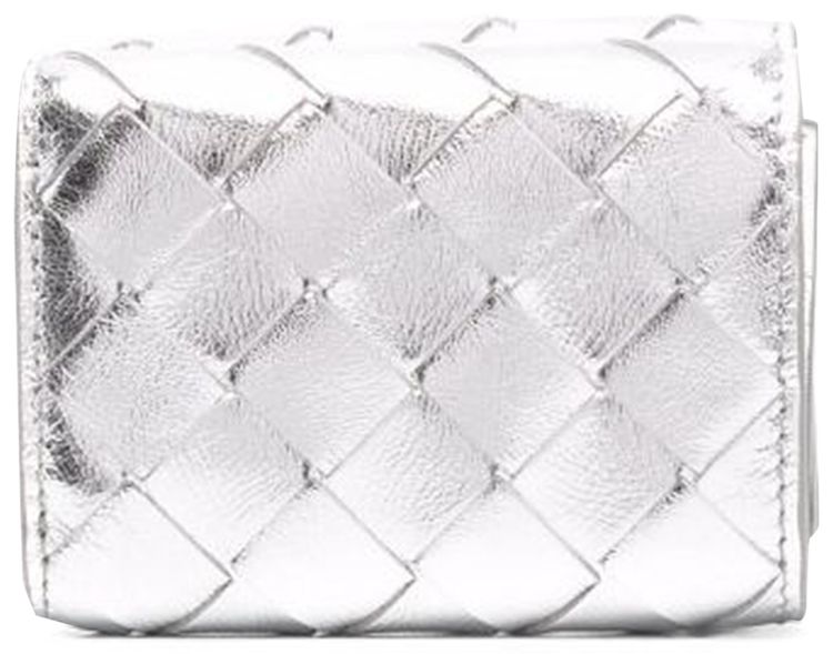 Bottega Veneta Tri Fold Wallet SilverSilver